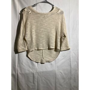 Cropped Cable Knit Shirt